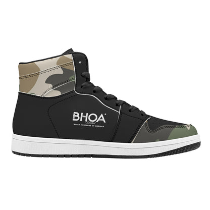 Womens High Top Leather Sneakers